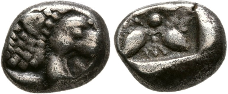 Ionia, Miletos.Circa Late 6th-early 5th century BC. AR Obol (1.1 g. 8.6 mm)
For...