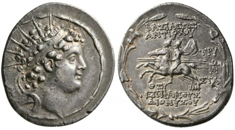 Seleucid Kingdom of Syria, Antiochos VI, Dionysos, 144 - 142 BC, AR Tetradrachm ...