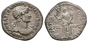 Hadrian, AD.117-138. AR Denarius, (2.80 g, 18.50 mm)
 Rome mint, AD. 118.
 IMP CAESAR TRAIAN HADRIANVS AVG. Laureate bust right, drapery on left sho...