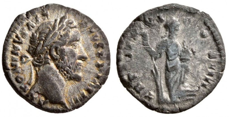 Antoninus Pius, AD. 138-161. AR Denarius, (2.50 g, 17.51 mm)
 ANTONINVS AVG PIV...