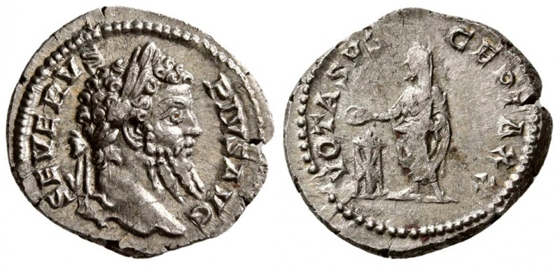 Septimius Severus AD 193-211. AR Denarius. (3.55 g, 18.23 mm) 
 Rome
 SEVERVS ...