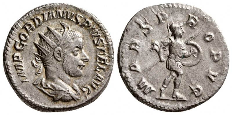 Gordian III. AD 238-244. AR Antoninianus, (4.65 g, 21.41 mm)
 Rome.
 IMP GORDI...