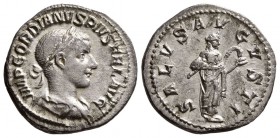 Gordian III. AD 238-244. AR Denarius (3.40 g, 19.50 mm)
 Rome.
 IMP GORDIANVS PIVS FEL AVG, Laureate, draped and cuirassed bust of Gordian right./
...