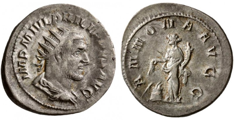 Philip I. AD 244-249. AR Antonianus.(4.10 g, 22.35 mm)
 IMP M IVL PHILIPPVS AVG...