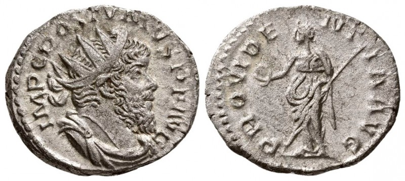 Postumus. AD 260-268. AR Antoninianus.(3.60 g, 19.68 mm)
 Lyons.
 IMP C POSTVM...