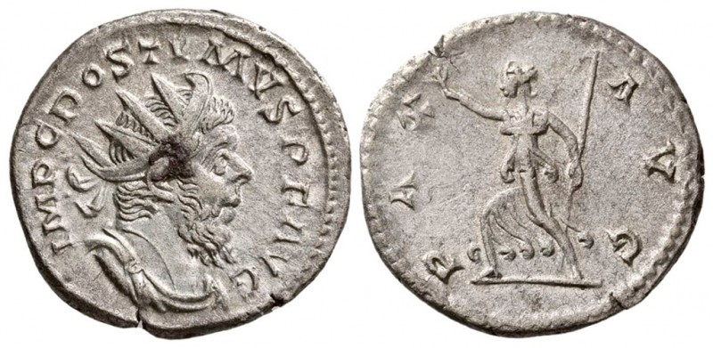 Postumus. AD 260-268. AR Antoninianus.( 4 g, 20.98 mm)
 Lyons mint.
 IMP C POS...