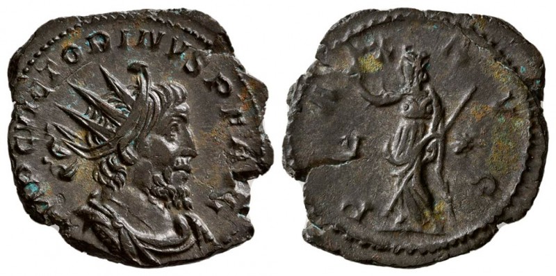 Victorinus. AD 268-270. AE Antoninianus.( 2.80 g, 19.38 mm)
 IMP C VICTORINVS P...