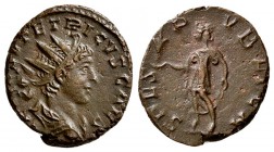 Tetricus II. AD 271-274. AE Antoninianus.( 3.10 g, 18.20 mm)
 TETRICVS CAES, radiate and draped bust right / 
 COMES AVG, Victory standing left, hol...