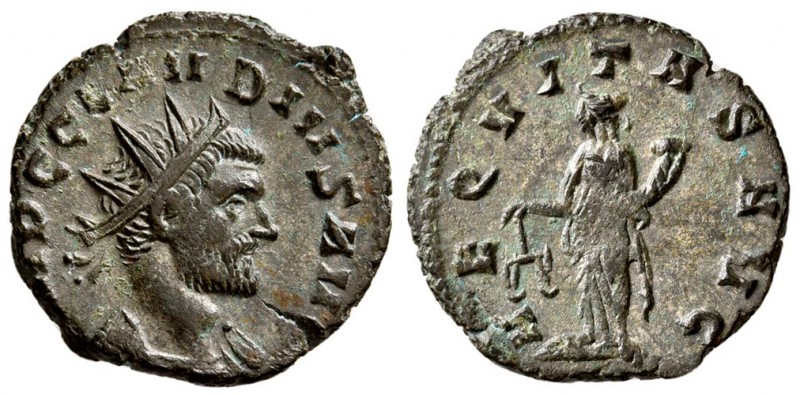 Claudius II. AD 268-270. AE Antoninianus.( 3.30 g, 19.30 mm)
 IMP C CLAVDIVS AV...