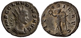 Claudius II. AD 268-270. AE Antoninianus.( 3.40 g, 19.50 mm)
 Rome mint. 
 IMP C CLAVDIVS AVG, radiate, cuirassed bust right. / 
 VICTORIA AVG, Vic...
