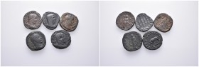 Lot of 5 Roman coins. Æ Sestertius. Lot sold as seen - no returns.