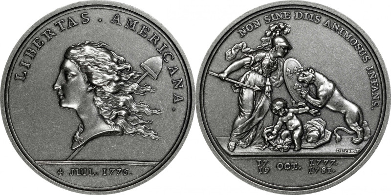 "1781" Libertas Americana Medal. Modern Paris Mint Dies. Silver. Mint State.
47...