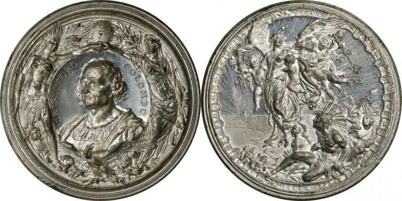 1892-1893 World's Columbian Exposition. Cristoforo Colombo Medal. By Luigi Pogli...