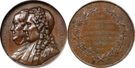 1833 Society Montyon and Franklin Medal. Greenslet GM-53, Fuld FR.M.SO.3, Collignon-1079. Bronzed Copper. Specimen 63 (PCGS).
42 mm.