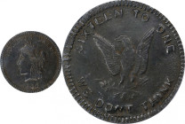 1896 Bryan Dollar. Schornstein-852, Zerbe-118. Type Metal, Cast. MS-61 (NGC).
64 mm.