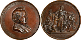 Undated (ca. 1861) Dr. Frederick Rose Medal. By Anthony C. Paquet. Julian PE-29. Bronze. About Uncirculated.
76 mm.