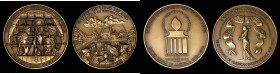 Two-Piece Set of 1976 Borough of Brooklyn, New York Bicentennial of American Independence Medals. By Alfred Gorig, Struck by Medallic Art Co. Bronze. ...