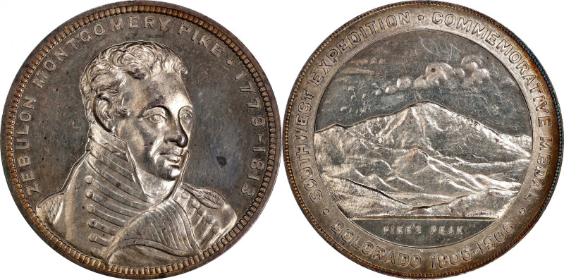 1906 Pike's Peak "Southwest Expedition" Centennial. Official Medal. HK-335. Rari...