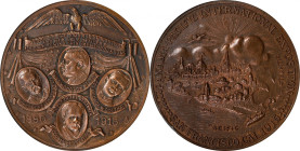 1915 Panama-Pacific International Exposition. "Four Portraits" Dollar. HK-421, SH 18-10 BZ. Rarity-6. Bronze. AU Details--Improperly Cleaned (NCS).
3...