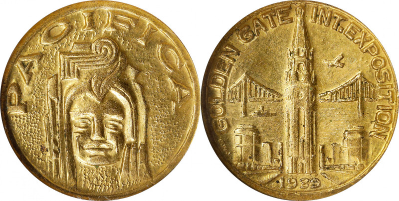 1939 Golden Gate International Exposition. Gold Dollar-Size (Charbneau) Dollar. ...