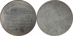 1896 Bryan Dollar. HK-781, Schornstein-7. Rarity-5. Silver. MS-62 (NGC).
52 mm.
Ex Jeff Shevlin Collection.