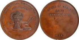 1886 Columbia County Agricultural, Horticultural and Mechanical Association 32nd Exhibition Award of Merit Medal. Harkness-Unlisted. Bronze. About Unc...