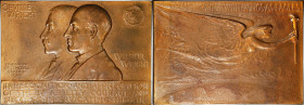 1909 Orville and Wilbur Wright Congressional Plaque. By Charles E. Barber and George T. Morgan. Failor-Hayden 639. Bronze. Early Finish. Mint State.
...