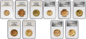 1939 Golden Gate International Exposition. Lot of (5) Medals. Gilt Bronze. (NGC).
Included are: Official Emblem - Treasure Island dollar, HK-482, Rar...