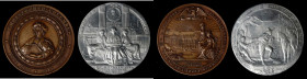 Lot of (2) Exposition and Celebration Medals.
Included are: 1892-1893 World's Columbian Exposition Souvenir, Columbus and Chart / Exposition View, Eg...
