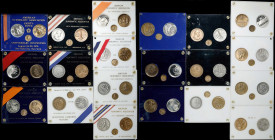Lot of (10) Three-Piece Sets of American Numismatic Association Medals, 1970-1979. Mint State.
Each set includes large silver and bronze examples, pl...