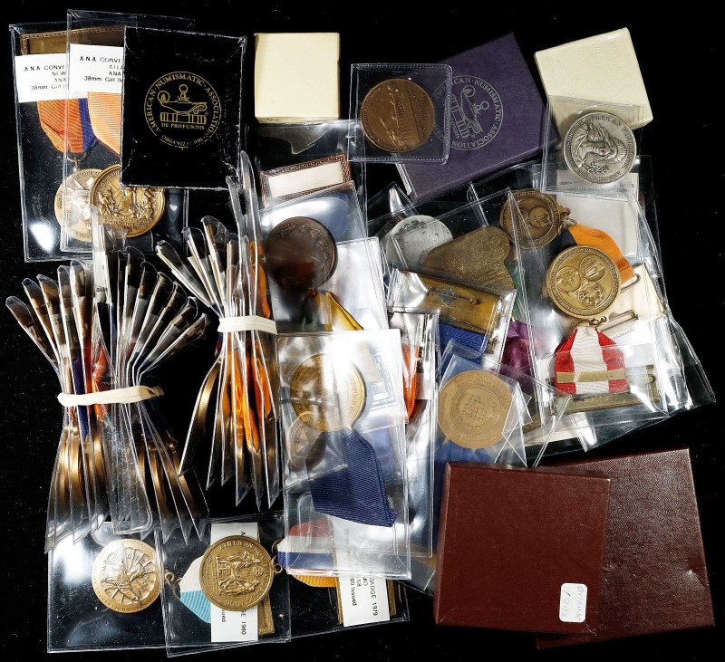 Lot of (48) American Numismatic Association Convention Badges and Medallions, 19...