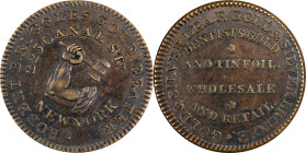 New York--New York. Undated (1832-1835) Robert B. Ruggles. HT-307, Low-273, W-NY-920-10a. Rarity-2. Copper. Plain Edge. About Uncirculated.
28.5 mm. ...