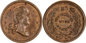 Undated (ca. 1863) Washington Portrait / NO COMPROMISE WITH TRAITORS. Fuld-106/432 do, Musante GW-655, Baker-491. Rarity-4. Copper-Nickel. Plain Edge-...