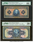 Brazil Thesouro Nacional 5; 20 Mil Reis ND (1925); (1931) Pick 29b; 48a Two Examples PMG Choice Uncirculated 64; Choice About Unc 58 EPQ. 

HID0980124...