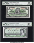 Canada Bank of Canada $1 2.1.1937; 1954 BC-21d; BC-29b Two Examples PMG Gem Uncirculated 65 EPQ (2). 

HID09801242017

© 2022 Heritage Auctions | All ...