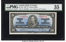 Canada Bank of Canada $5 2.1.1937 BC-23a PMG Choice Very Fine 35. 

HID09801242017

© 2022 Heritage Auctions | All Rights Reserved