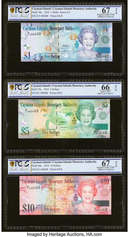 Matching Serial Number 468 Lot Cayman Islands Monetary Authority 1; 5; 10; 25; 5...