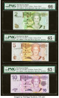Matching Serial Number 181 Lot Fiji Reserve Bank of Fiji 2; 5; 10; 20; 50; 100 Dollars ND (2007) Pick 109a; 110a; 111a; 112a; 113a; 114a Six Examples ...