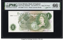 Solid 1's Great Britain Bank of England 1 Pound ND (1970-77) Pick 374g PMG Gem Uncirculated 66 EPQ. 

HID09801242017

© 2022 Heritage Auctions | All R...