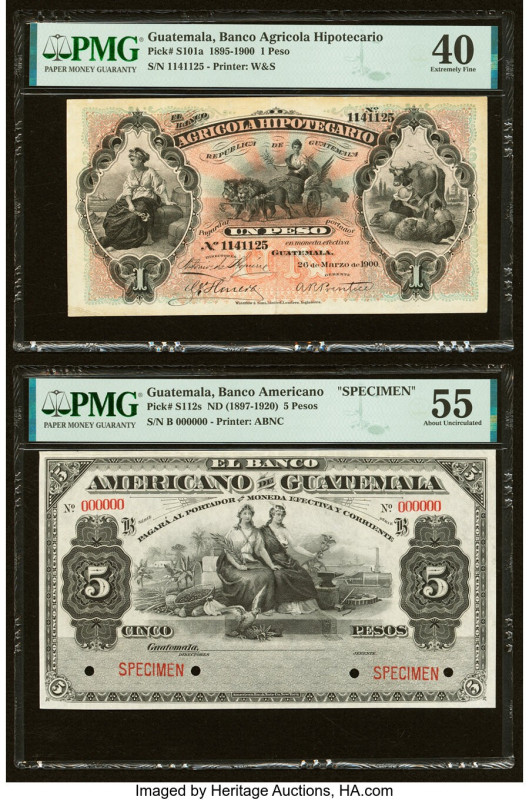 Guatemala Banco Agricola Hipotecario; Banco Americano 1; 5 Pesos 26.3.1900; ND (...