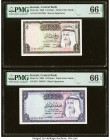 Kuwait Central Bank of Kuwait 1/4; 1/2 Dinar 1968 Pick 6b; 7a Two Examples PMG Gem Uncirculated 66 EPQ (2). 

HID09801242017

© 2022 Heritage Auctions...