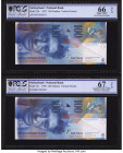 Switzerland National Bank 100 Franken 1997; 1998 Pick 72b; 72c Two Examples PCGS Gold Shield Gem UNC 66 OPQ; Superb Gem UNC 67 OPQ. 

HID09801242017

...
