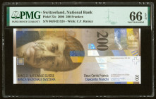 Switzerland National Bank 200 Franken 2006 Pick 73c PMG Gem Uncirculated 66 EPQ. 

HID09801242017

© 2022 Heritage Auctions | All Rights Reserved