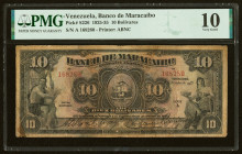 Venezuela Banco de Maracaibo 10 Bolivares 12.1929 Pick S226 PMG Very Good 10. 

HID09801242017

© 2022 Heritage Auctions | All Rights Reserved