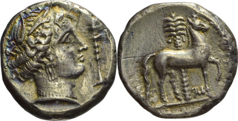 Sicily, Siculo-Punica



TETRADRAHMA

Issue: 320-300 BC, Obverse/ Arethusa...