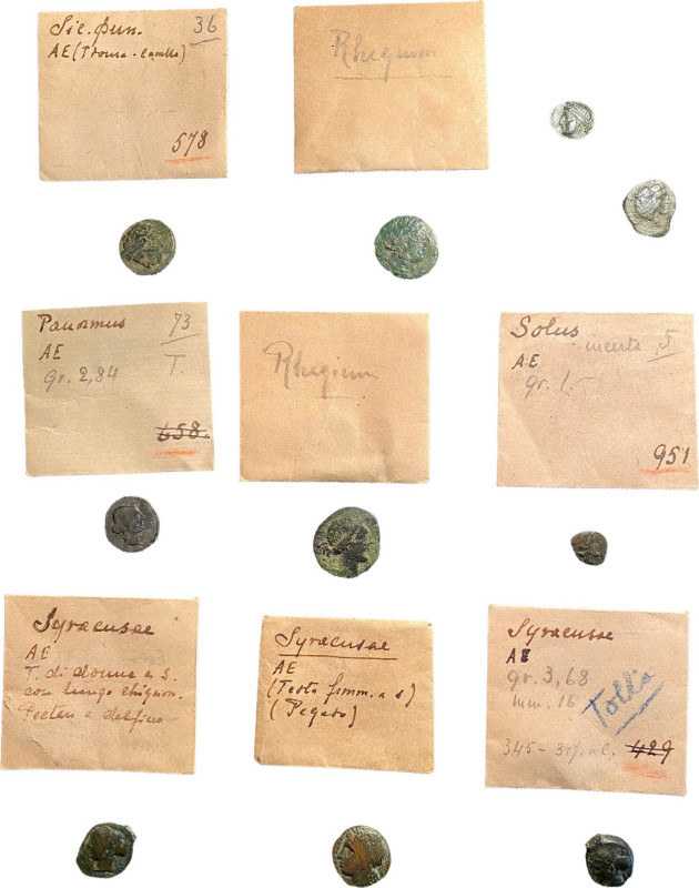 Lot of 10 bronze coins from Greek world



including: Syracuse, Solus, Rhegi...