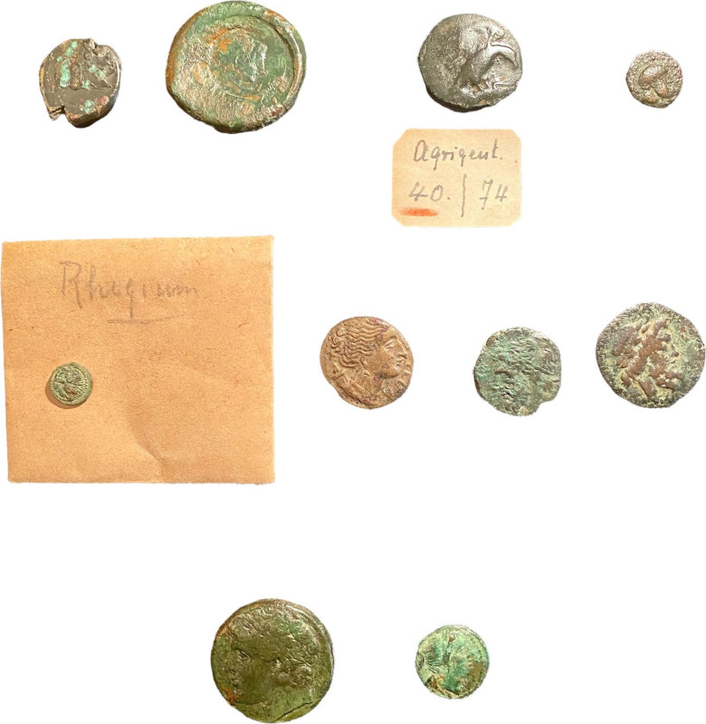 Lot of 10 bronze coins from Greek world



including: Rhegium, Agrigento

...