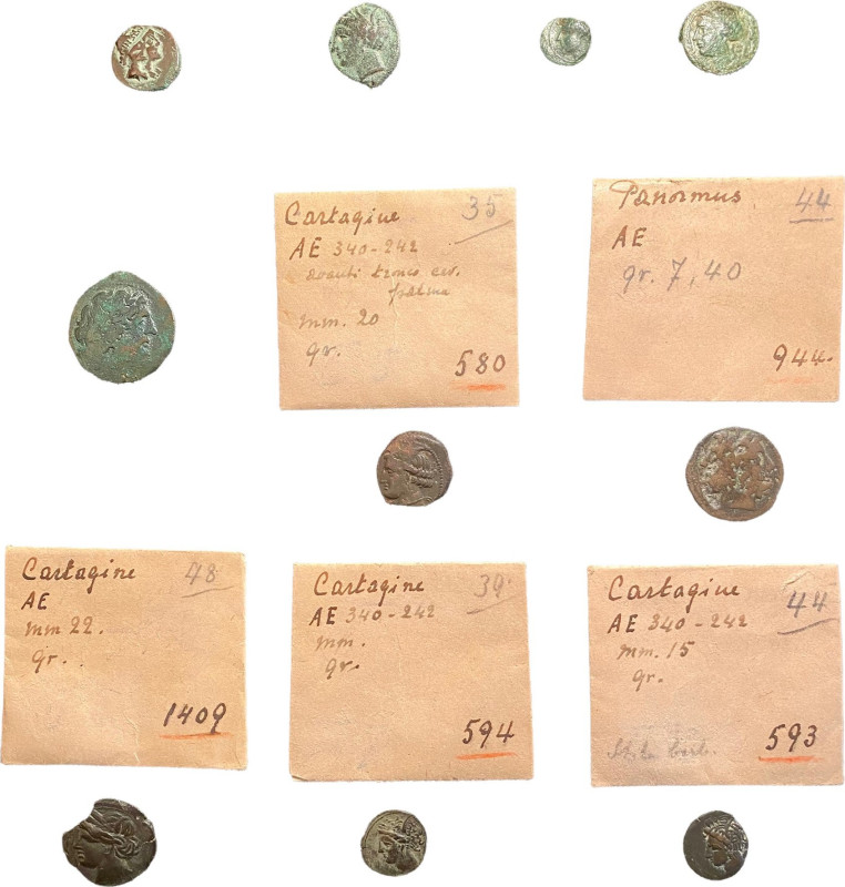 Lot of 10 bronze coins from Greek world



including: Carthage, Panormo

W...