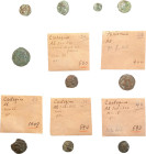 Lot of 10 bronze coins from Greek world



including: Carthage, Panormo

With 5 collection bags

PROVENANCE
ancient Sicilian private collecti...