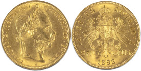 Austria - Franz Joseph I
(1848-1916)


8 Fiorini / 20 Franchi

D/ testa laureata dell'Imperatore a destra, R/ aquila bicipite coronata. Metallo:...
